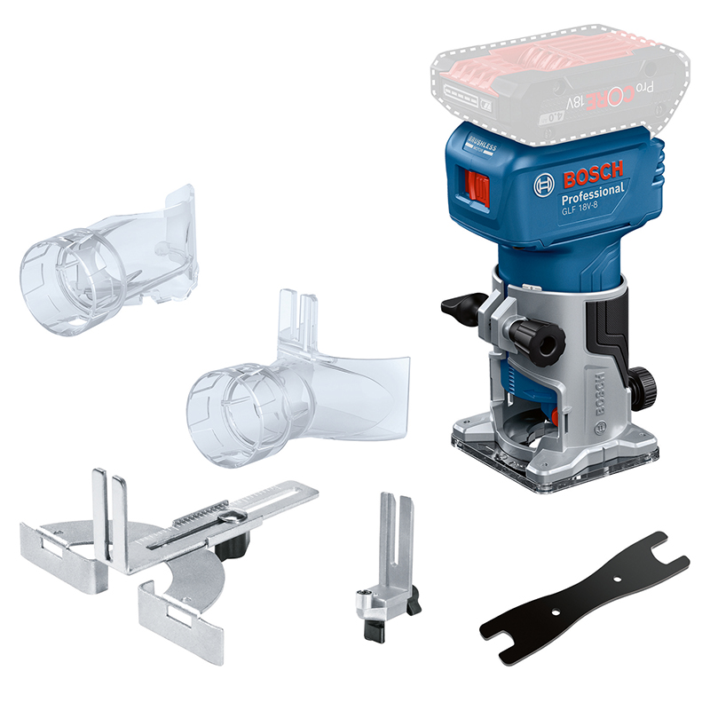 Masina de frezat verticala Bosch 18V, SOLO, tip GLF 18V-8