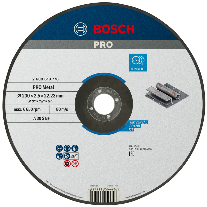 Disc taiere metal, drept, 230x22.2x2.5 mm, Pro METAL, BOSCH