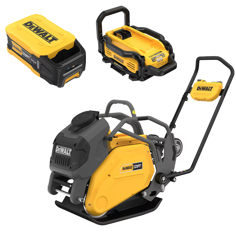 Placa compactoare cu acumulator 55V, 10Ah si incarcator, DeWalt PowerShift, 100kg, tip DCPS7154