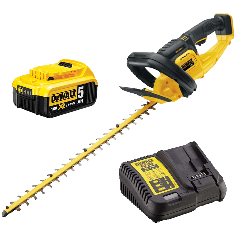 Foarfeca de tuns gard viu 55cm, 18V, 5.0Ah, Dewalt, tip DCMHT562P1-QW