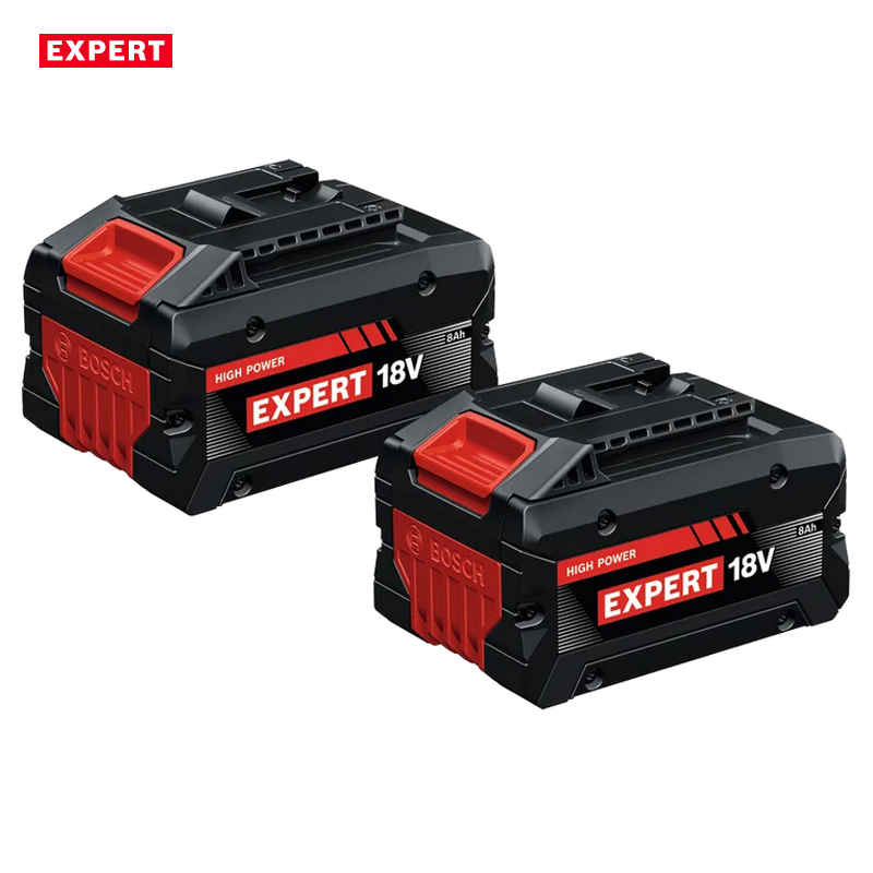 Set 2 acumulator Expert Bosch, EXBA 18V-80, 8Ah Li-Ion