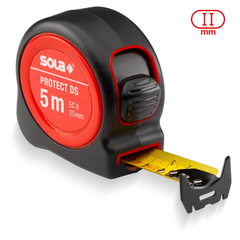 Ruleta SOLA Profesional PROTECT PE DS 525, 5 m, 25 mm, clasa 2, dublu marcaj