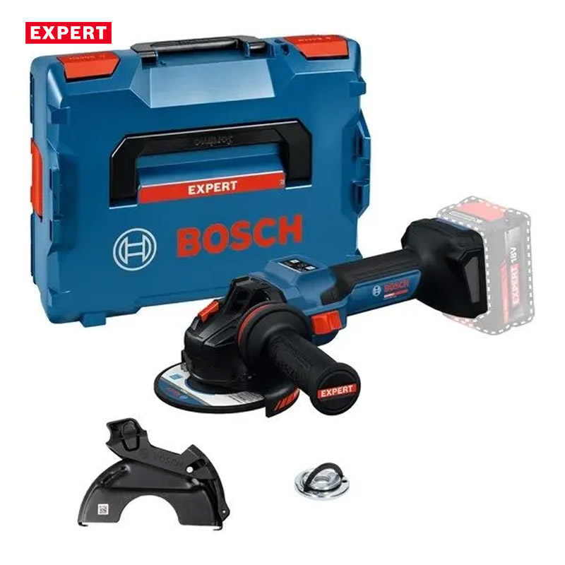Polizor unghiular cu acumulatori 18V Li-Ion,  BOSCH BITURBO Profesional EXPERT L-BOXX, 125 mm, tip EXWS 18V-15PS EXPERT SOLO