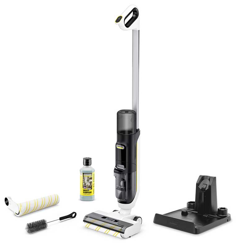Mop si aspirator cu acumulator 18V, rola 240mm, Karcher FCV 3 Extra+