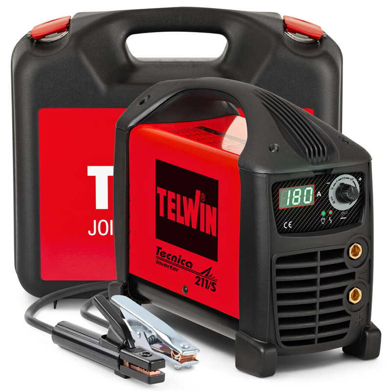 Invertor de sudura TELWIN TECNICA 211/S, 180A, cu afisaj LCD, pentru sudura MMA si TIG DC-Lift