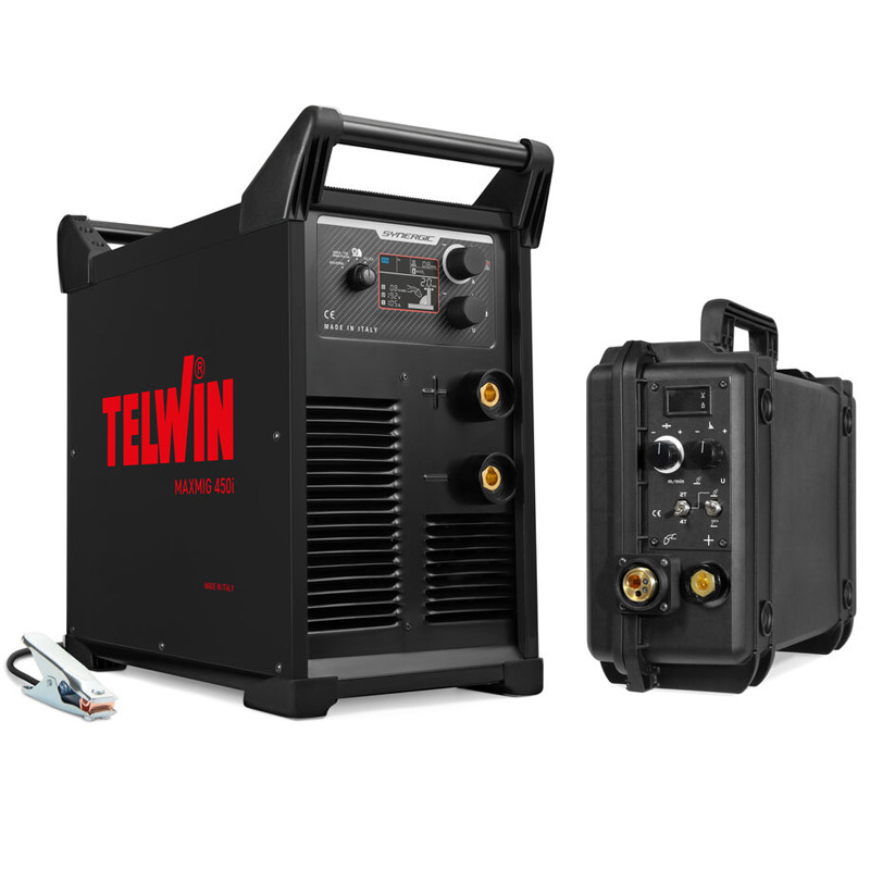 Aparat de sudura multiproces MIG/MAG MAXMIG 450i 230V/400V BASE, 400A, cu alimentator extern de sarma cu 4 role, Telwin