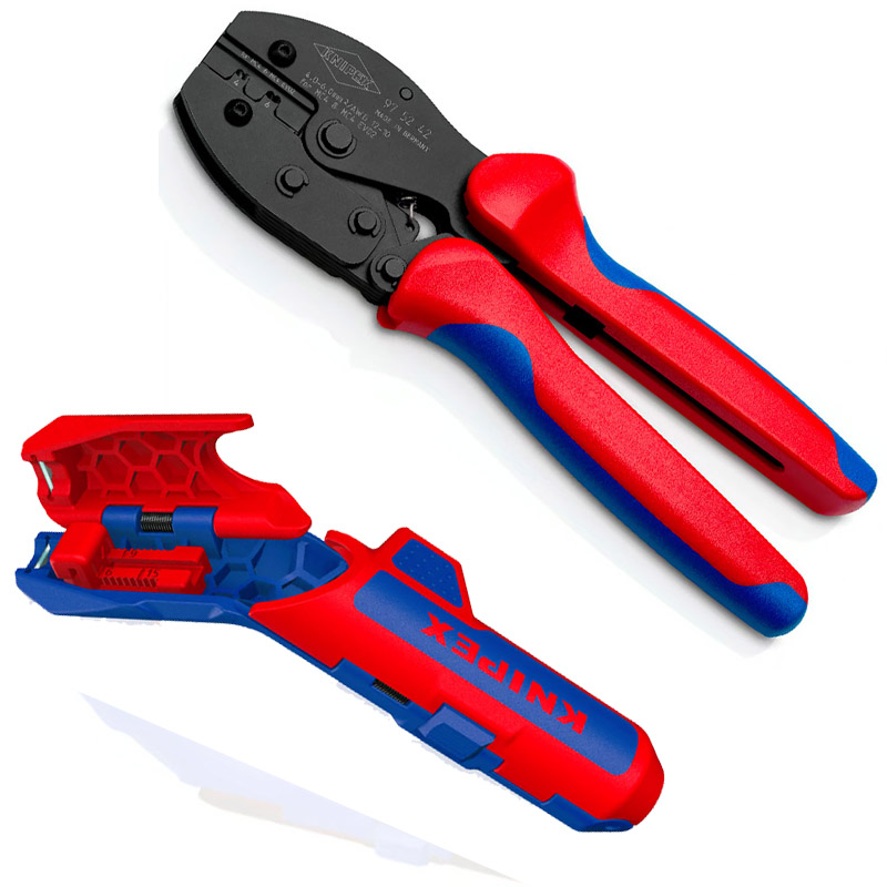 Set profesional de instalare fotovoltaica KNIPEX ErgoStrip® PV si PreciForce, pentru cabluri si conectori MC4®/MC4® Evo 2, 4.0 / 6.0 mm²