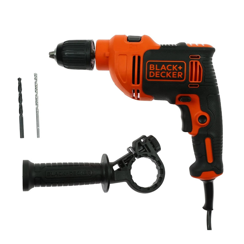 Masina de gaurit cu percutie Black&Decker BEH550A40K-QS, 500W, cu accesorii