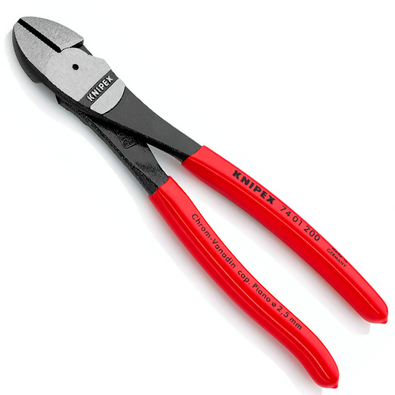 Cleste de forta KNIPEX cu taietura laterala si parghie mare, 200 mm, in blister