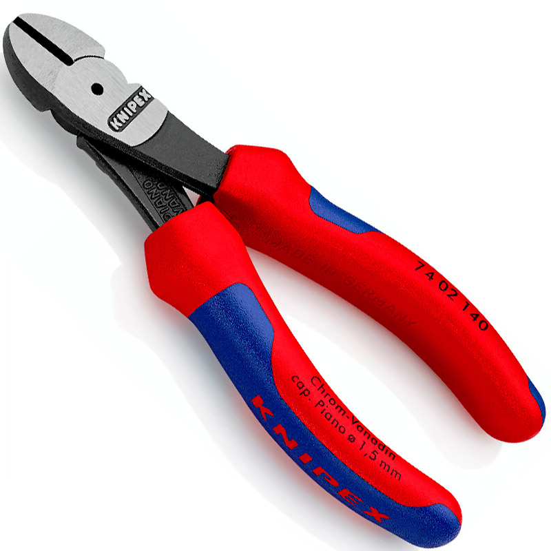 Cleste de forta KNIPEX cu taietura laterala si parghie mare, 140 mm