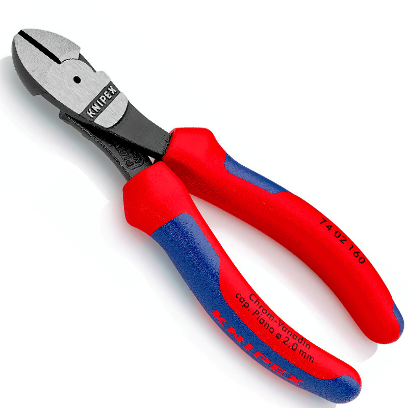 Cleste de forta KNIPEX cu taietura laterala si parghie mare, 160 mm