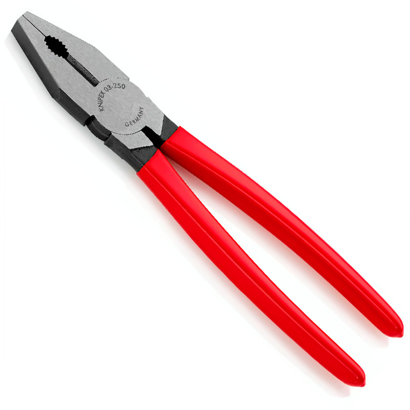 Cleste combinat universal (patent) KNIPEX, 250 mm, manere acoperite cu plastic