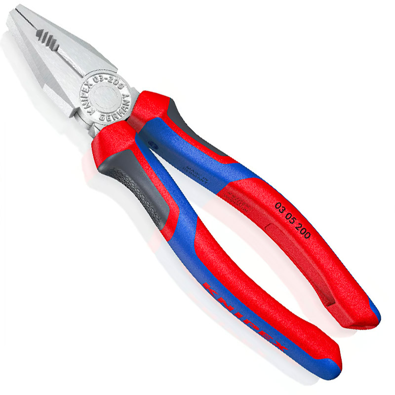Cleste combinat universal (patent) KNIPEX, 200 mm, manere confort 3 componente