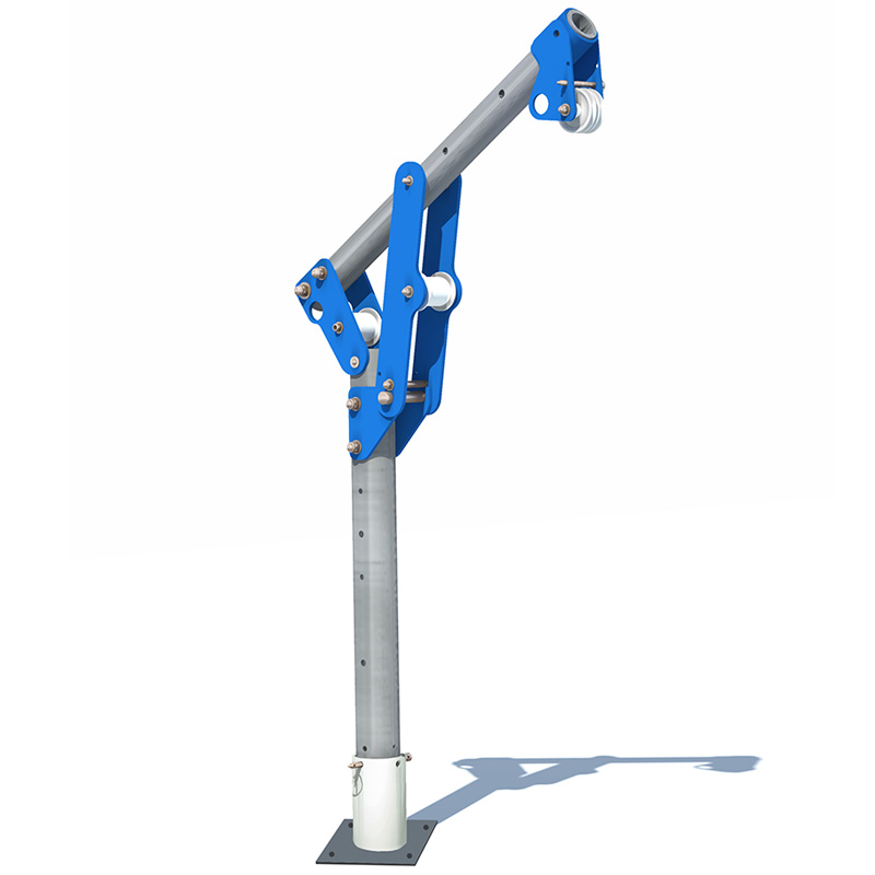 Macara pivotanta de coborare/ridicare TRACTEL Davitrac 18m, max. 500kg, fixare pe placa