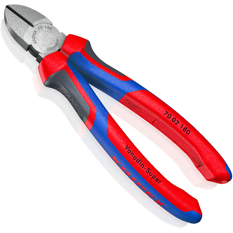 Cleste de forta KNIPEX cu taietura laterala (sfic), 180 mm, in blister