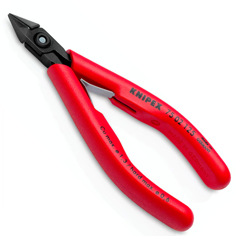 Cleste de forta KNIPEX cu taietura laterala (sfic) pentru electronisti, 125 mm