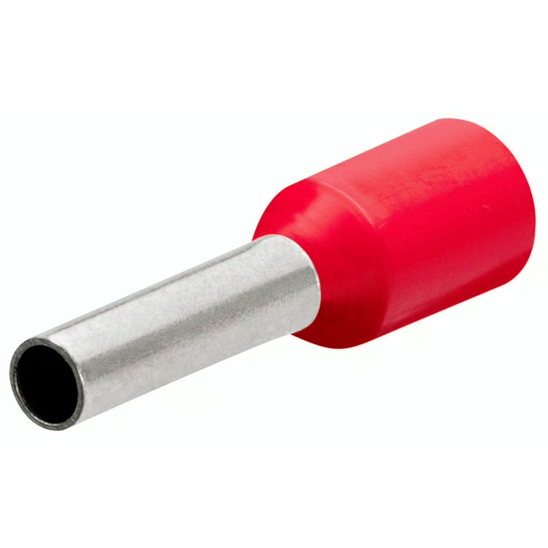 Ferule lungi KNIPEX pentru clestii de sertizat cabluri electrice, 10.0 mm² - ROSU, 100 buc