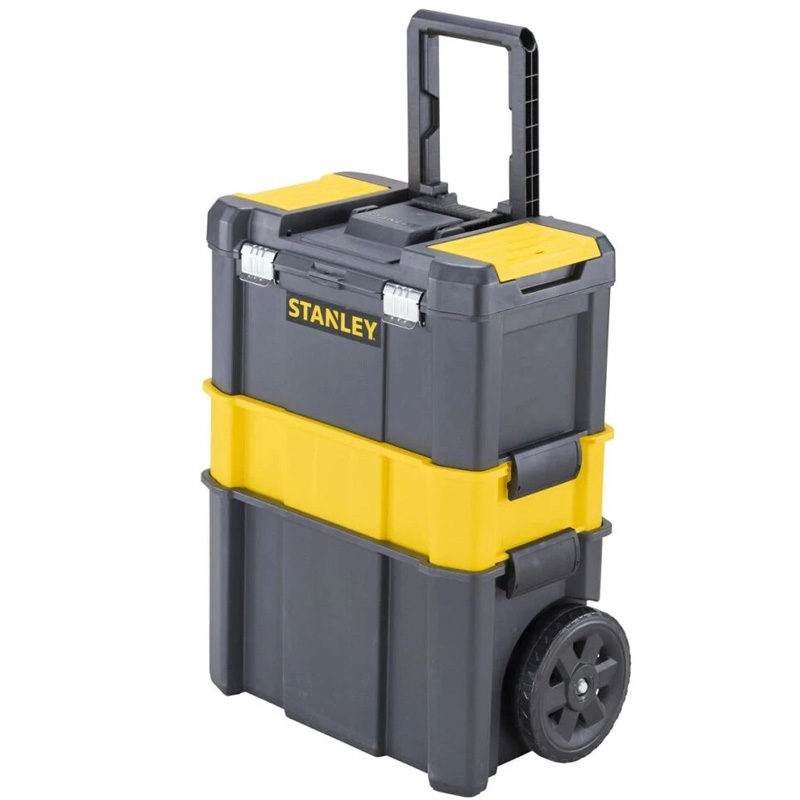 Cutie pentru scule modulara 3-în-1 pe roti Stanley STST1-80151, maner telescopic