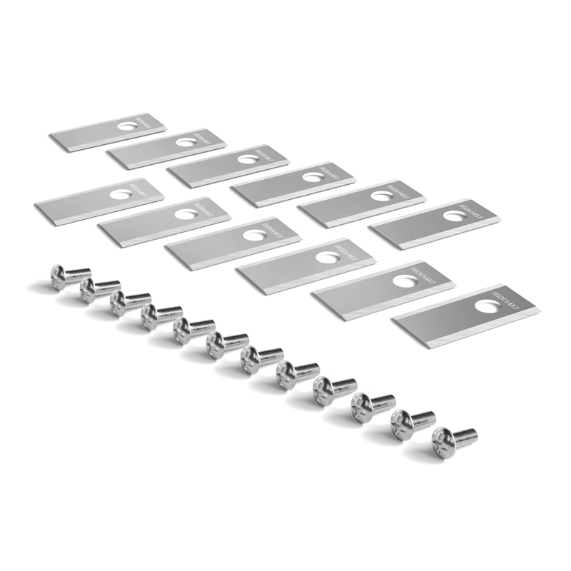 Set 12 lame + 12 suruburi pentru robotii de tuns iarba Karcher RCX