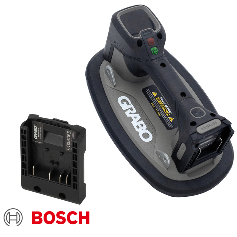 Ventuza electrica cu vacuum GRABO PRO BRUSHLESS, compatibila cu acumulatorii Bosch 18V