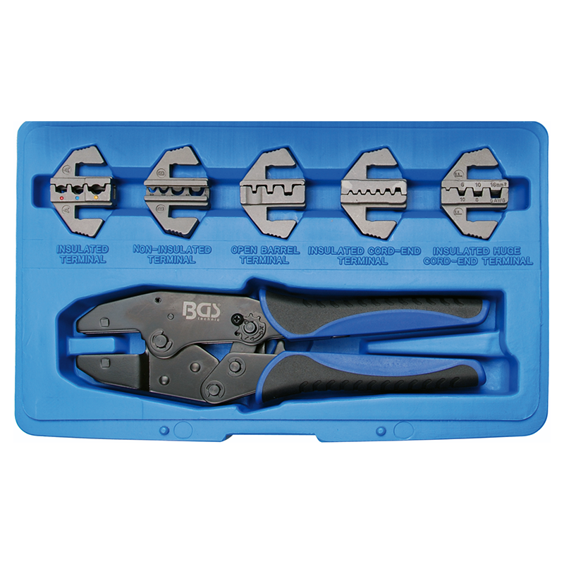 Cleste sertizat papuci izolati si neizolati, 5 seturi de bacuri, BGS