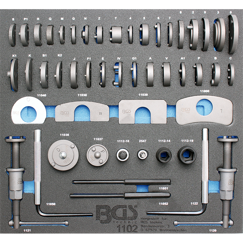 Organizator pentru carucior BGS, 50 piese presat cilindrii frana, 2/3 sertar