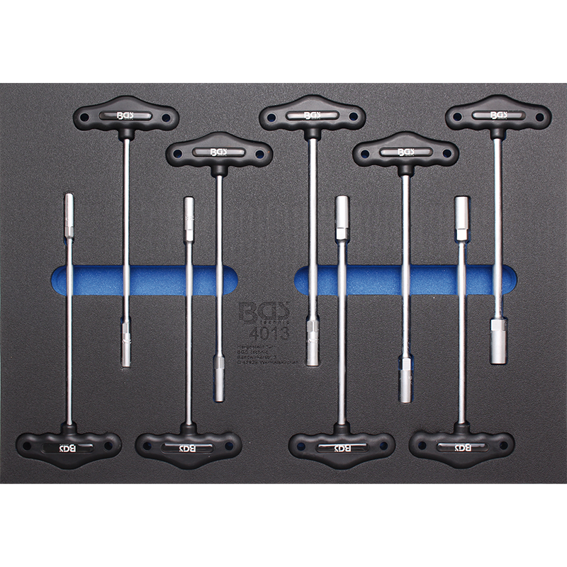 Organizator pentru carucior BGS, 9 chei imbus maner T, 3/3 sertar