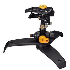 Aspersor pulsator cu trepied, sistem On/Off, capacitate de irigare de peste 500 mp, Fiskars