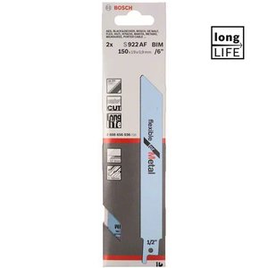 Set 2 panze pentru fierastraie sabie, Bosch tip S922AF Flexibile