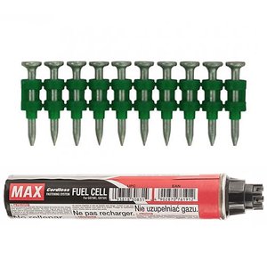 800 de cuie CP-740V6, 40mm + cartus gaz, pentru pistolul de impuscat cuie in beton MAX