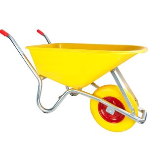 Roaba cuva din polietilena, Heavy-Duty, cadru zincat, 85l, roata poliuretan plina