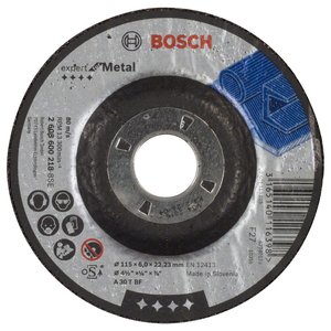 Disc pentru slefuire / polizare metal, tip Expert for Metal, 115 x 22.2 x 6 mm BOSCH