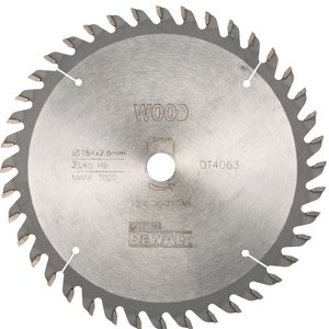 Disc (panza) circular Dewalt Extreme DT4063-QZ, 184x16x2.6 mm, 40 dinti, 