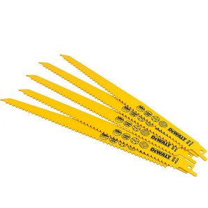 Set 5 panze (lame) bimetal pentru lemn, 228 mm, DeWalt DT2349-QZ