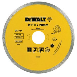 Disc diamantat continuu pentru placi ceramice, 110x20 mm, DeWalt DT3714-QZ
