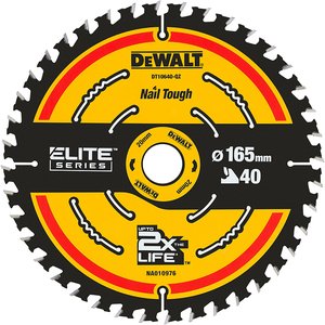 Disc (panza) pentru fierastrau circular, 165x20x1.65 mm, 40 dinti, pentru lemn, Dewalt tip DT10640-QZ