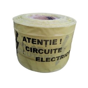 Banda avertizare galbena pentru cabluri electrice, 150mm x 500m