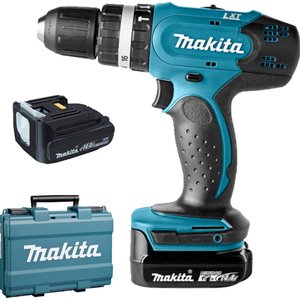Masina de gaurit/insurubat cu percutie si 2 acumulatori 14.4V 1.5Ah, Makita DHP343SYE