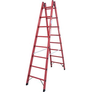 Scara dubla electroizolanta, fibra de sticla, 2x8 trepte, max 28000V