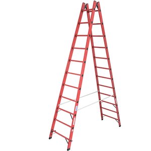 Scara dubla electroizolanta, fibra de sticla, 2x12 trepte, max 28000V