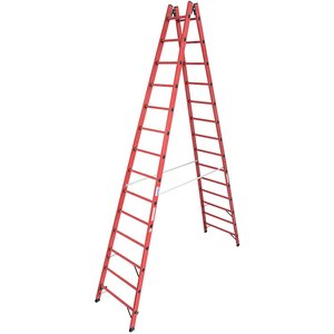Scara dubla electroizolanta, fibra de sticla, 2x14 trepte, max 28000V