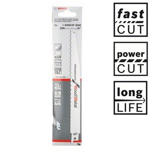 Set 5 panze pentru fierastraie sabie, tip S 3456 XF Progressor