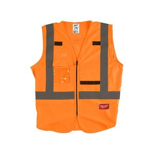 Vesta reflectorizanta portocalie, de maxima vizibilitate, marimea 2XL-3XL