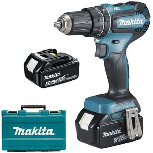 Masina de gaurit/insurubat cu percutie, 18V, 2 x 3Ah Li-Ion, 50Nm, tip DHP485RFE