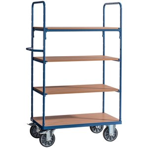 Carucior industrial inalt, 4 polite, capacitate 600 kg