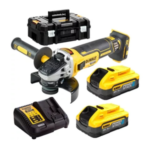 Polizor unghiular DeWALT, 125mm, 2x18V, 5.0Ah PowerStack, 9000rpm, incarcator, cutie T-STAK, tip DCG405H2T-QW