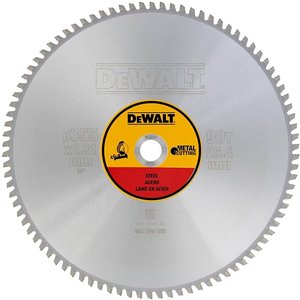 Disc pentru fierastrau circular pentru otel, 355 x 25.4 mm, 90 dinti, DeWalt Extreme