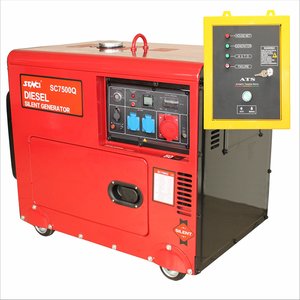 Generator de curent trifazat, insonorizat, pornire electrica, 6 kVA, tip SENCI SCD7500Q-3 ATS