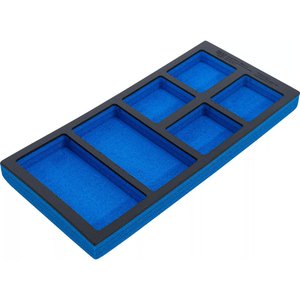 Suport organizator din spuma, 1/3 sertar, 6 compartimente, 408x189x32 mm, BGS