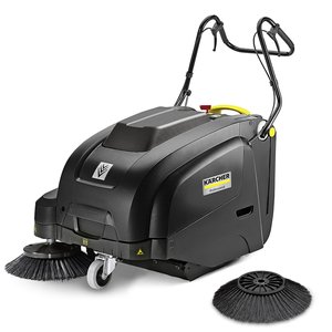 Masina de maturat - aspirat cu acumulatori Karcher KM 75/40 W Bp Pack Anniversary Edition, autotractare, cadou perie laterala cu peri duri